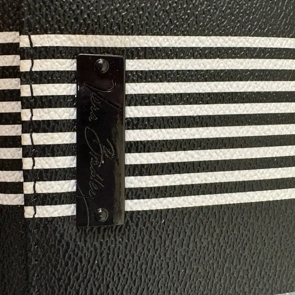 Vera Bradley Black and Gray Striped Wallet - Picture 2 of 7